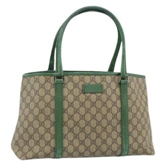 Gucci Pre-owned Tote Bags, female, Beige, Size: ONE SIZE Pre-owned Vintage GG Canvas Tote