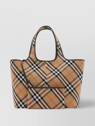 Burberry check medium canvas tote bag