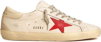 Golden Goose Super-Star low-top sneakers - men - Cotton/Leather/Ovine Leather (top grain)/Rubber - 44 - Neutrals