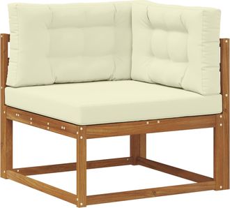 vidaXL Sof&aacute; Esquinero De Exterior Natural Vidaxl
