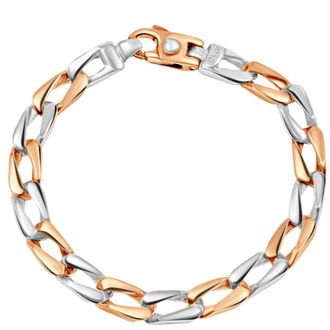 Pompeii3 Mens Designed14k Gold (38gram) or Platinum (67gram) 7mm Link Bracelet 8.5