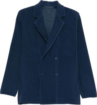 Issey Miyake Pliss&egrave; Jacket - Heren - Blazers - Blauw - M - Jassen