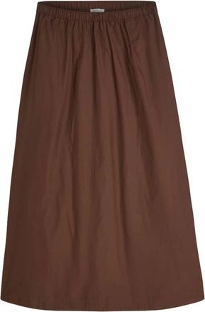 Summum Skirt Taft Light - Dames - Midirokken - Bruin - XL - Polyester - Rokken