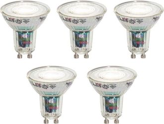 LUEDD Luedd - Set di 5 lampadine led Smart GU10 50mm trasparenti 4,8W 400 lm 1800-6500K