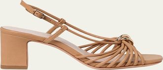 Loeffler Randall 90mm Minna Leather Block-Heel Sandals