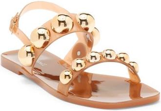 Jeffrey Campbell Gum-Drop Jelly Sandal in Caramel Gold at Nordstrom, Size 10
