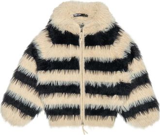 Bimba & Lola striped zip jacket - women - Polyamide/Viscose/Polyester - XS/S - Neutrals