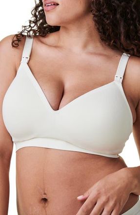 Bravado Designs Plunge Wireless Maternity/Nursing Bra in Antique White at Nordstrom, Size Medium