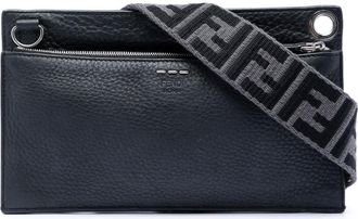 Fendi Pre-owned Fendi Calfskin FF 1974 Flat Pouch Crossbody Unisex P2FVLDJROUZEJ9XA