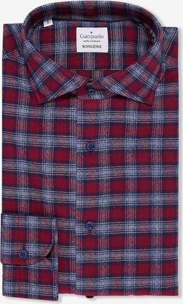 Giampaolo Karierte Hemdbluse aus Flanell mit italienischem Kragen