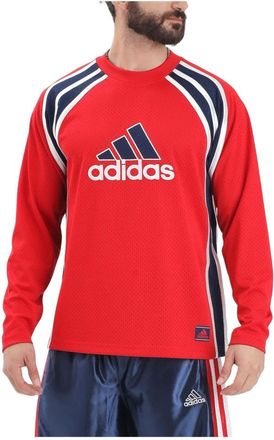 adidas Fitness, Heren, Rood, M, Polyester, Trainingsshirt met lange mouwen