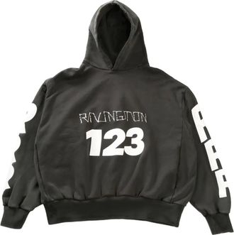 RRR123 Felpa con cappuccio e logo - Nero