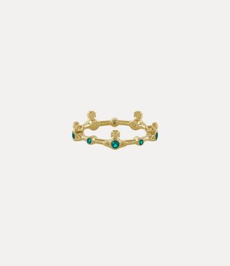 Vivienne Westwood Felicia Ring Gold-blue-cz Gold-blue-cz Unisex