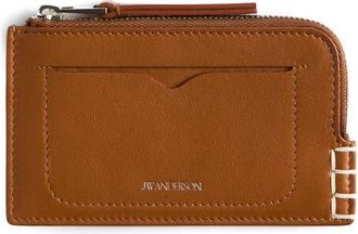 J.W.Anderson Loafer Leather Zip Wallet in Tan at Nordstrom