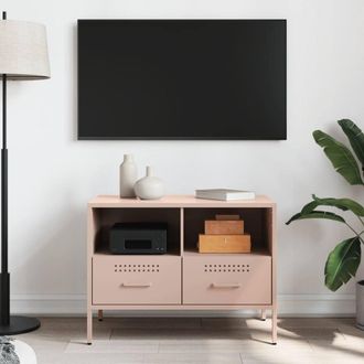 Berkfield Home TV Cabinet Pink 68x39x50.5 cm Steel