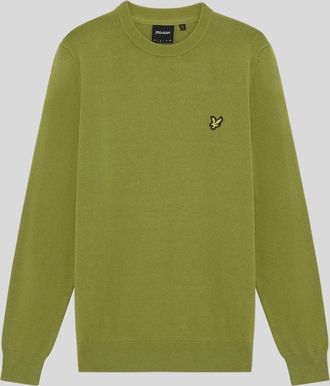 Lyle & Scott Lyle And Scott Mens Cotton Crew Neck Jumper - Green - Size: 44