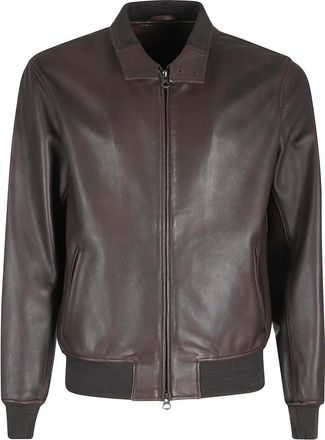 STEWART Leather Jackets, male, Brown, Size: XL Jacket Jeff Washed