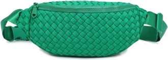 Sol and Selene Womens Aim High Woven Neoprene Belt Bag In Kelly Green