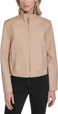 Cole Haan Pin Stripe Rain Bomber Jacket