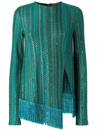 Missoni Zigzag blouse - Groen