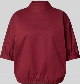 Emily van den Bergh Regular Fit Schluppenbluse mit 1/2-Arm in Bordeaux, Größe 36