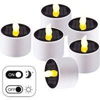 OEM Velas De T&eacute;, Velas Solares, Luces Nocturnas, Llamas, Llamas Realistas, Dormitorio, Balc&oacute;n, Jard&iacute;n, Decoraci&oacute;n Para Fiestas, L&aacute;mparas Led Para Acampar 