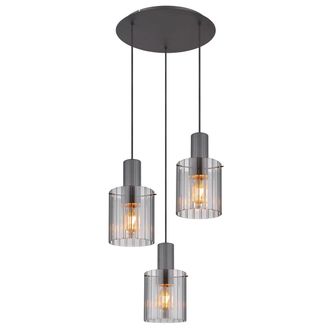Globo Lighting L&aacute;mpara Colgante - Tulivar - Negro - Vidrio - &Oslash; 48cm