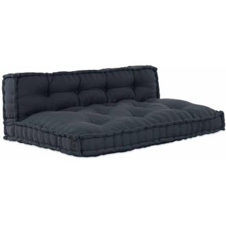 vidaXL Coj&iacute;n Para Sof&aacute; Pallet 2 Pcs Antracita Tela Vidaxl
