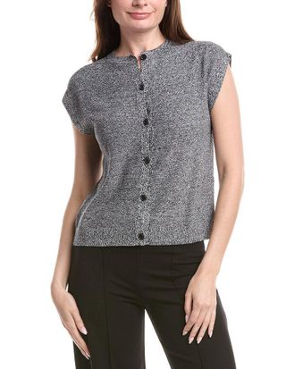Eileen Fisher Petite Crewneck Linen-Blend Vest