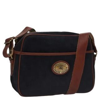 Burberry Pre-owned Cross Body Bags, female, Blue, Size: ONE SIZE Pre-owned Suede Shoulder Bag