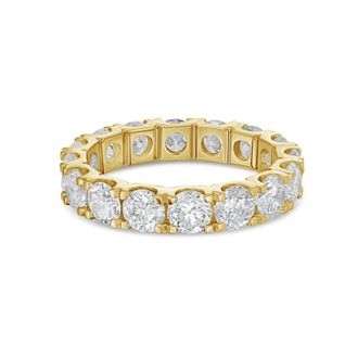 Diana M. Jewels 14kt yellow gold 13.00 cts round lab grown diamond eternity band in U-prong setting
