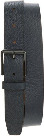 Cole Haan Hidden Stitch Leather Belt in Navy at Nordstrom, Size 36