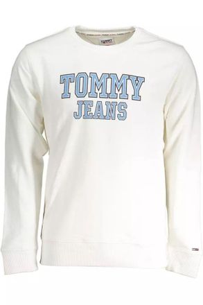 Tommy Hilfiger Mens Crew Neck Sweatshirt Dm0dm07466 - Ivory Cotton - Size X-Large