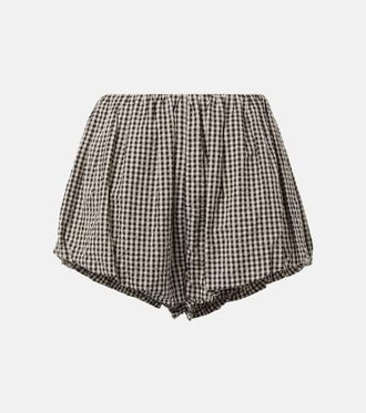 Possé Aurelia gingham cotton shorts