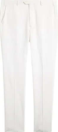 Emporio Armani White Flat Front Suit Pants in Solid White at Nordstrom, Size 34 Us