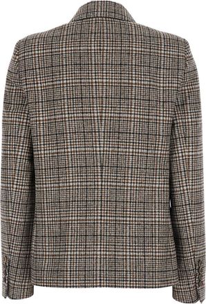 Brunello Cucinelli Womens Double-Breasted Wool Jacket Beige Blazers