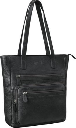 STILORD Jolene Womens Vintage Tote Bag Leather Handbag Large Genuine Leather Shoulder Bag with Many Compartments, Colour:black