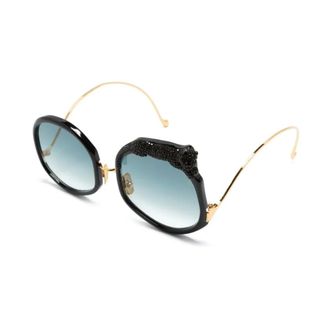 Anna-Karin Karlsson Rose ET LE Reve Black Crystal SUN Sunglasses - female - Anna Karin Karlsson - Sunglasses - Yellow - 55 MM - Accessories