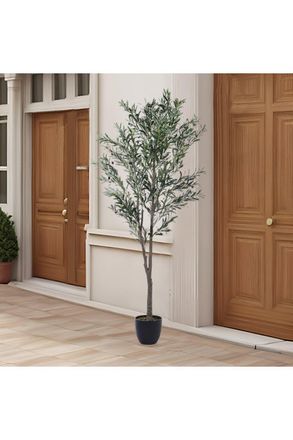 Living and Home 210Cm H Tall Decorative Plant Artificial Olive Tree in Pot