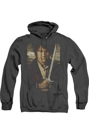 Gildan The Hobbit Baggins Poster Adult Heather Hoodie / Hooded Sweatshirt