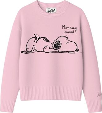 MC2 Saint Barth Crewneck Trui - Dames - Ronde hals truien - Roze - M - Wol - Truien & Vesten