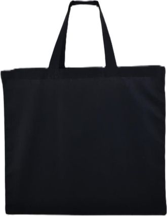 Generic COTTON BAGS PACK OF 10 100% Cotton black bags, 37 x 35 x 10 secured short handle with double and cross stitch, Eco Friendly Shoppers, natural cotton s