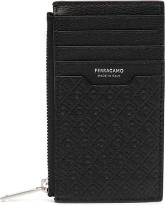 Ferragamo Leren pasjeshouder - Zwart