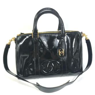 Chanel Pre-owned Leather chanel-bags - Dames - Pre-owned - Zwart - Maat: ONE Size Leer
