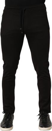 Dolce & Gabbana Mens Virgin Wool Blend Joggers Black Elastane Nylon