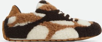 Bottega Veneta Orbit Flash Sneaker - Brown - Woman - 37 - 100% Merino Shearling