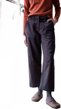 Bibico Womens Margate Relaxed Trousers In Thin Cord Dove Grey