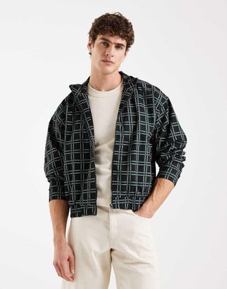 Redefined Rebel Bryant - Giacca oversize a quadri verde scuro