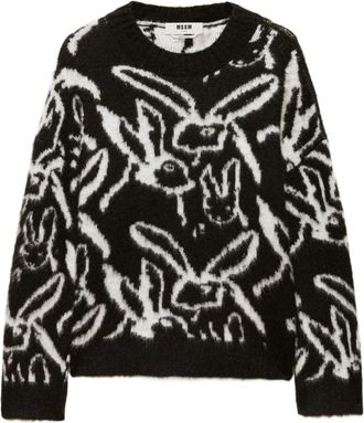 Msgm Ronde hals knitwear - Dames - Ronde hals truien - Veelkleurig - L - Truien & Vesten