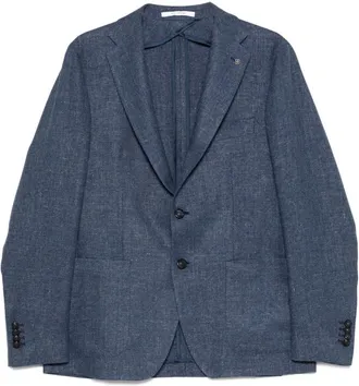Tagliatore Blue Textured Blazer